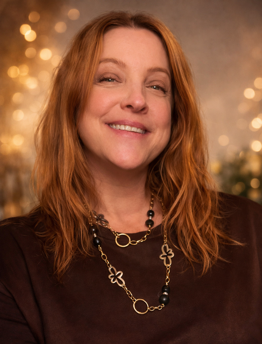 Miss Shirley Halsband - Flexibelt Halsband med Svart Onyx bärs av Shirley Clamp| Design by Brandeby