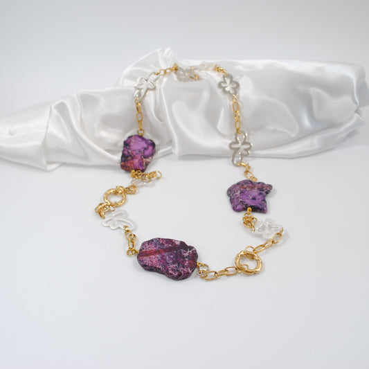 långt halsband äkta handgjort lyx design bybrandeby