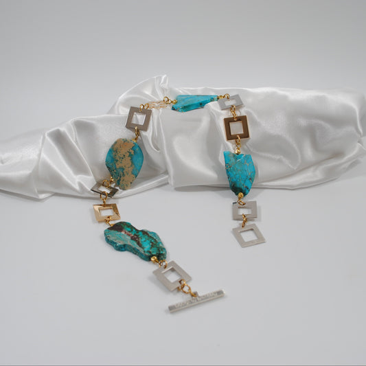 elegant handgjort limited edtion halsband äkta stenar desing by brandeby