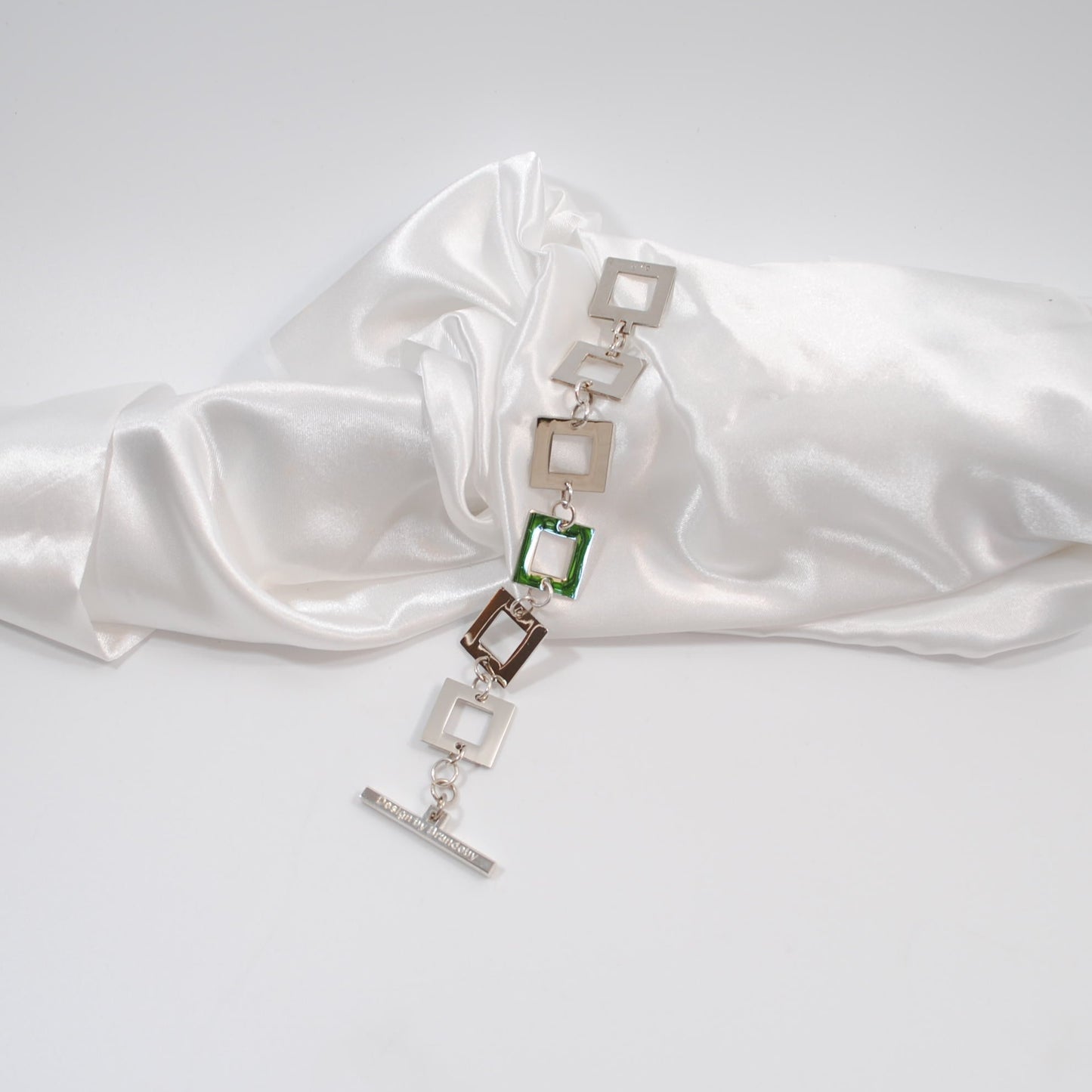 armband i silver fyrkanter unikt handgjort design by brandeby