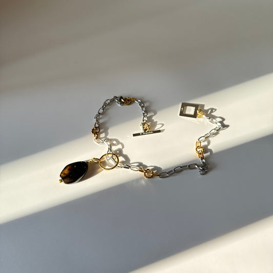 Golden Agate Hänge – Svart Agat