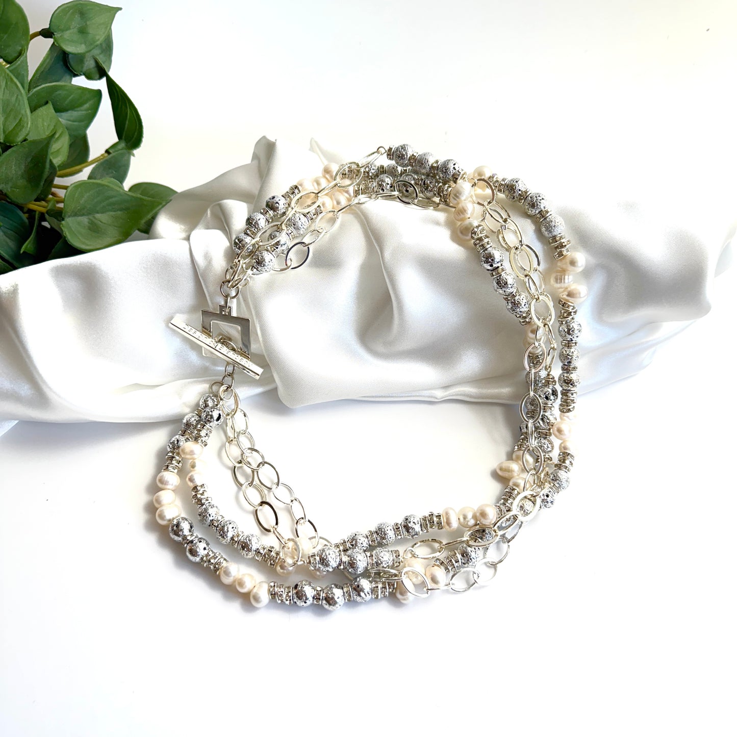 Silver Glam Halsband - Design by Brandeby
