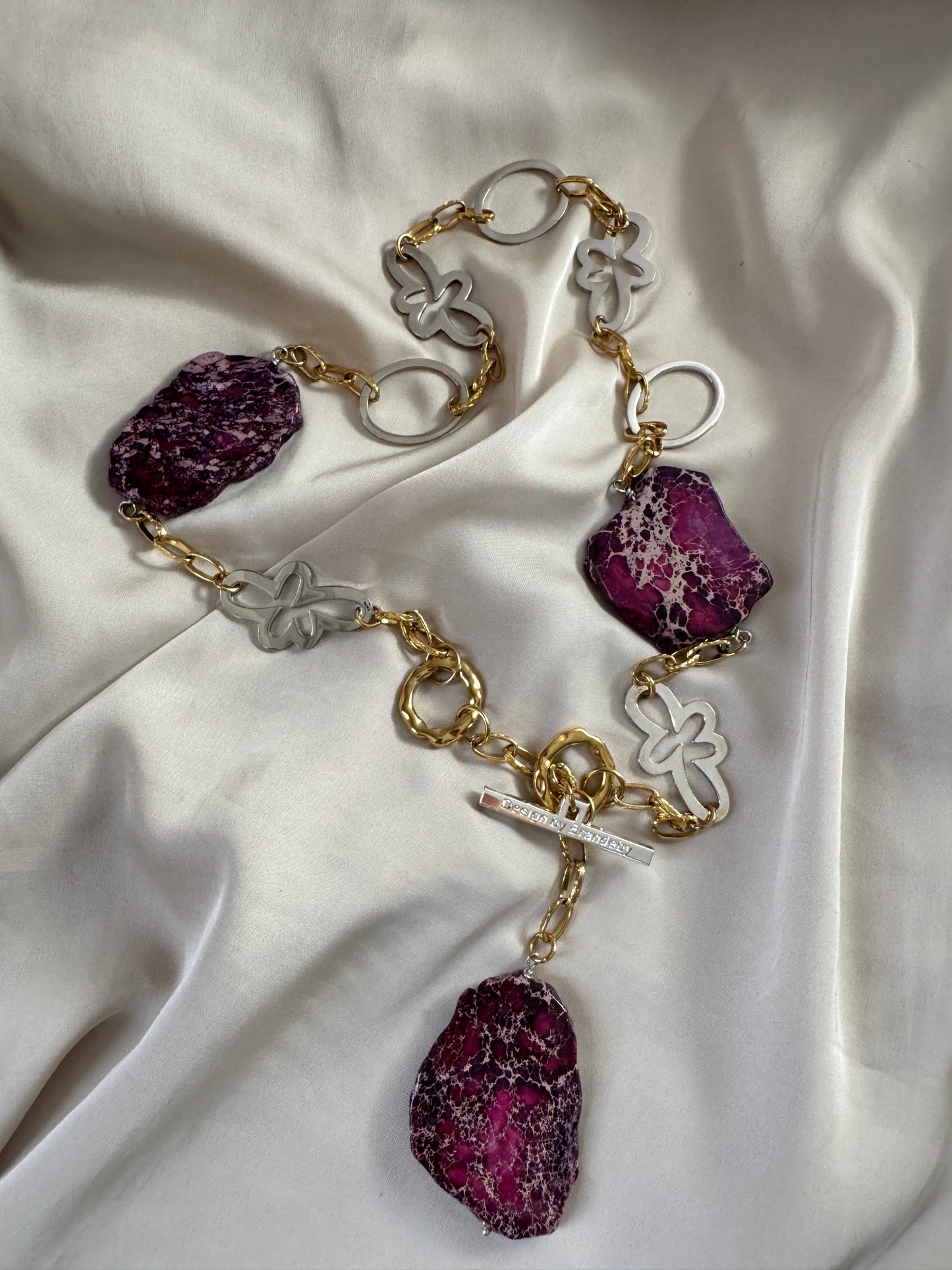 Purple Jasper Halsband