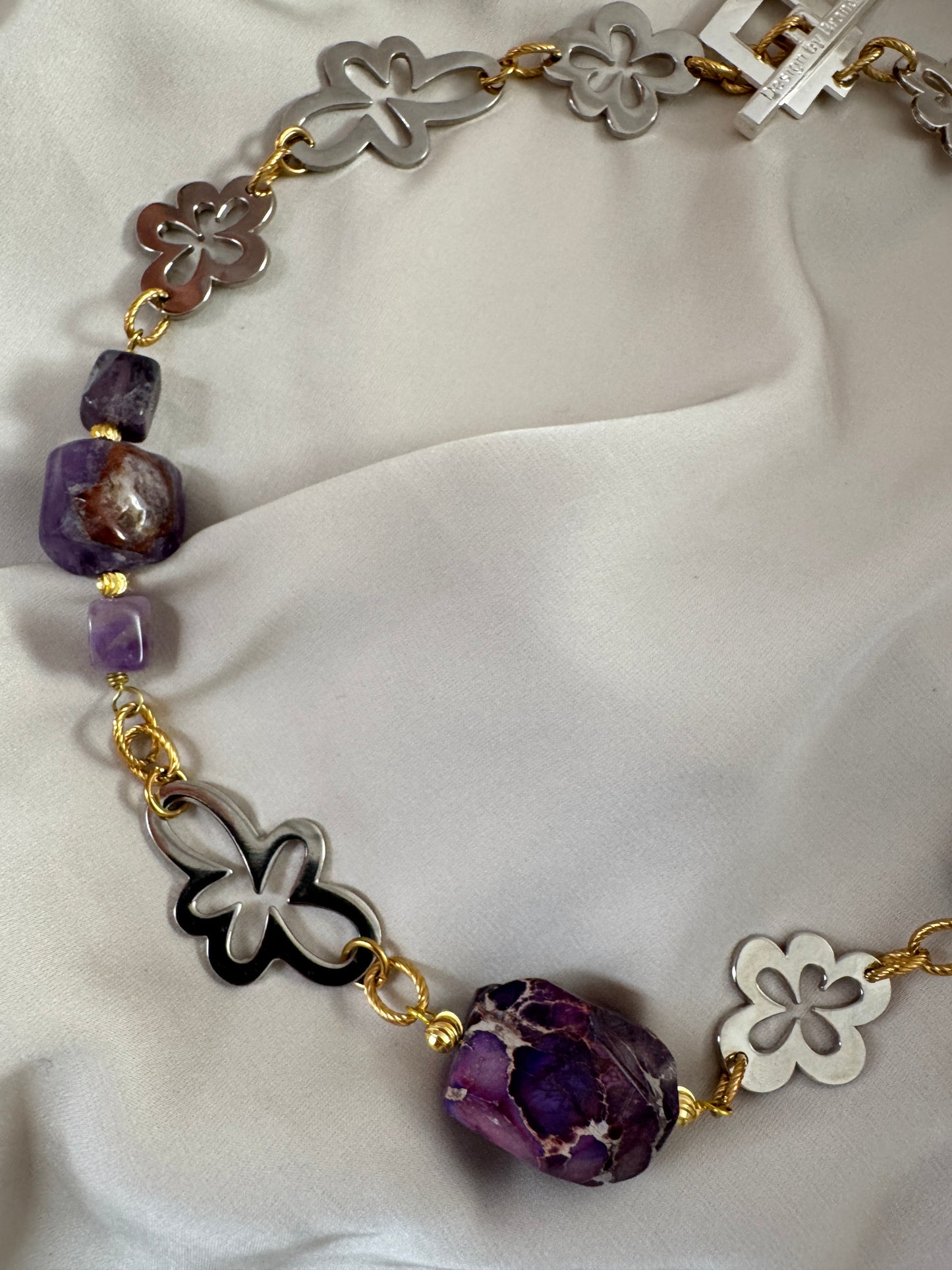 Purple Dream Halsband - Ametist lila jasper