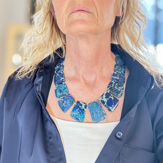 Blue Imperial Statement Halsband - Mjuk styrka