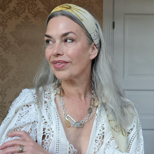 citrin stone halsband äkta ädelsten silver lyx halsband flexibelt