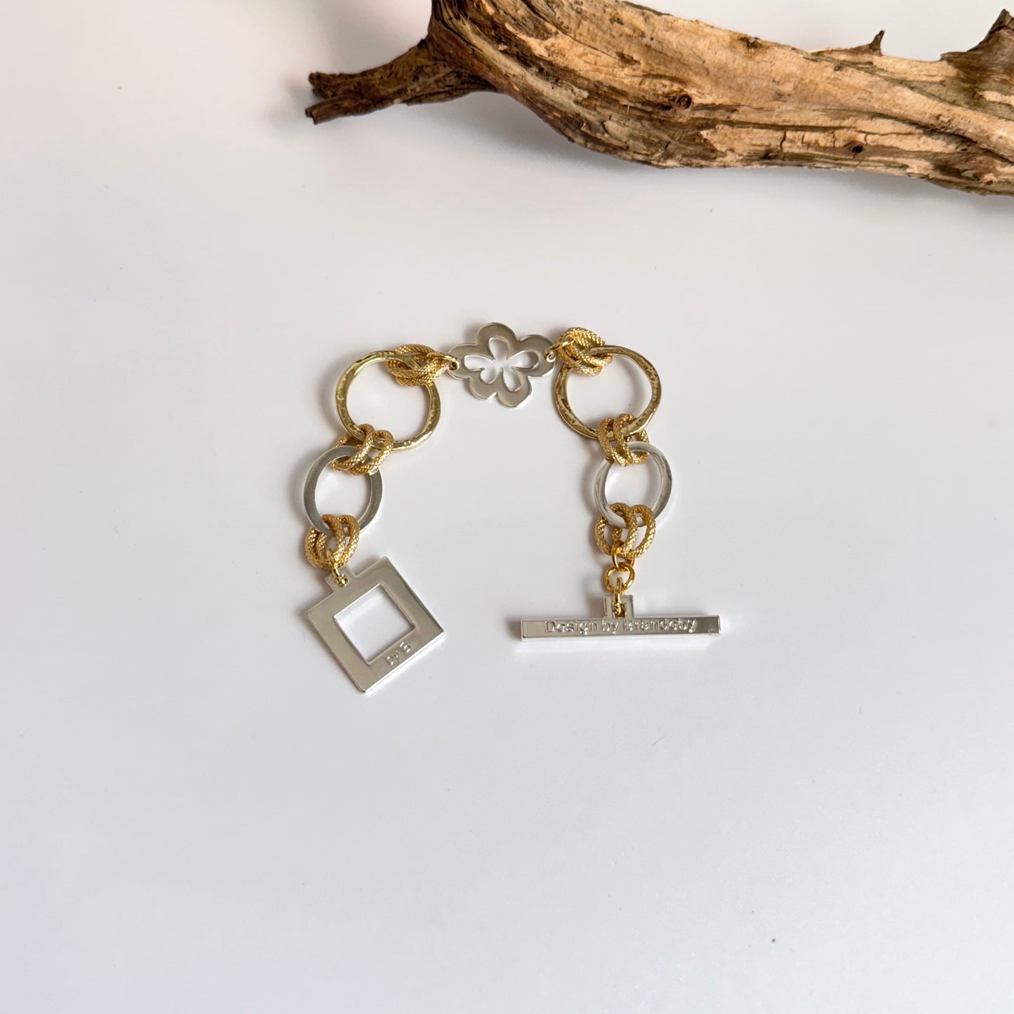 armband med guld och silver design by brandeby