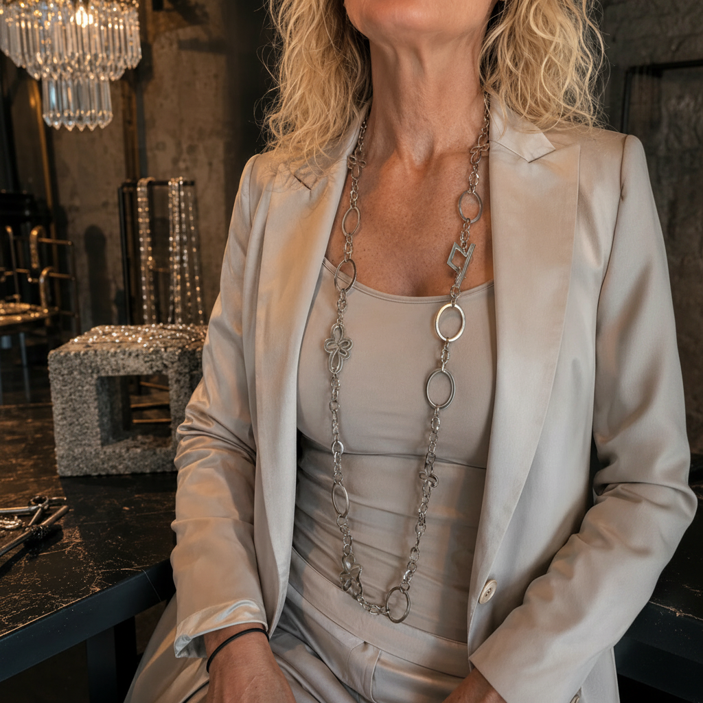 Upptäck våra långa halsband – handgjorda smycken som ger dig oändliga möjligheter att skapa din egen unika stil. Perfekt för både vardag och fest.- design by brandeby
