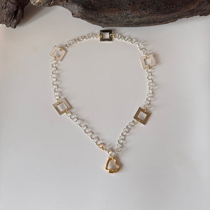 Square Gold Halsband Design by Brandeby