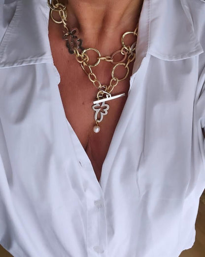 Luxery Glam Pearl Halsband - Design by Brandeby