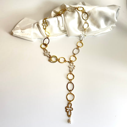 Glam Gold Flower Necklace