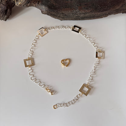 Square Gold Halsband Design by Brandeby