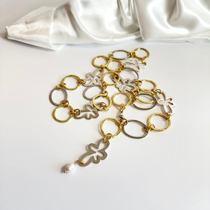Glam Gold Flower Necklace