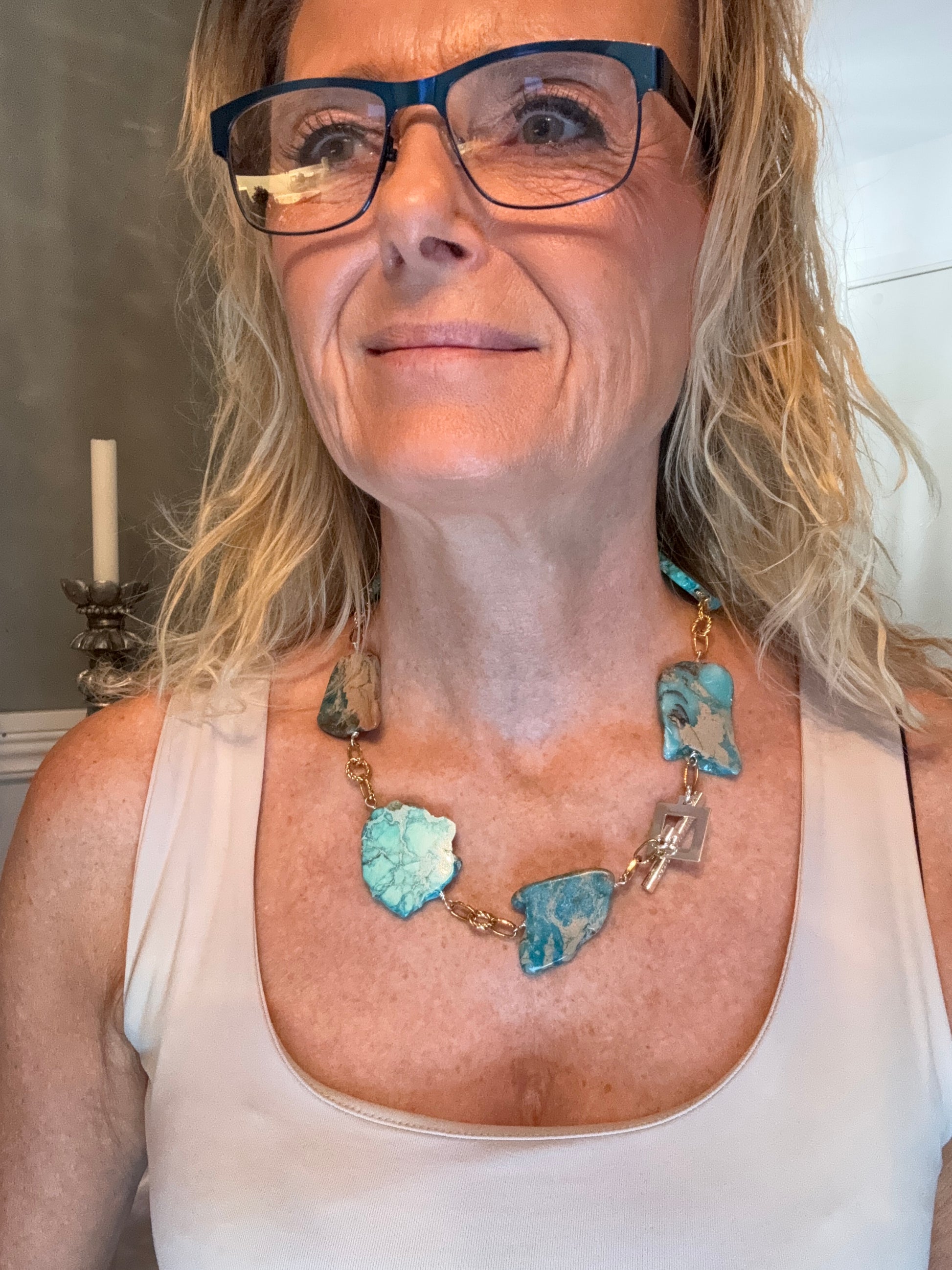 The Royal Ocean Halsband - Turkos Imperial Jasper | Design by Brandeby