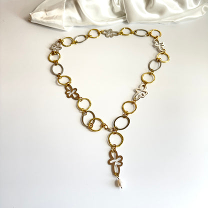 Glam Gold Flower Necklace