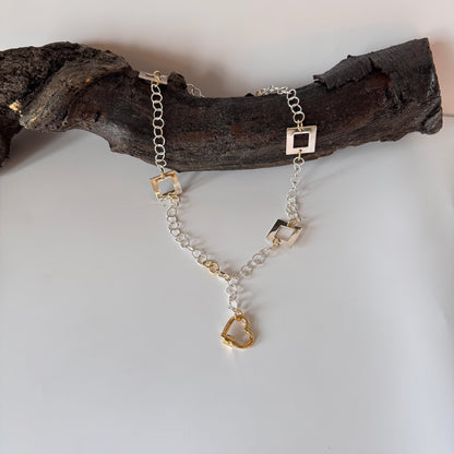 Square Gold Halsband Design by Brandeby