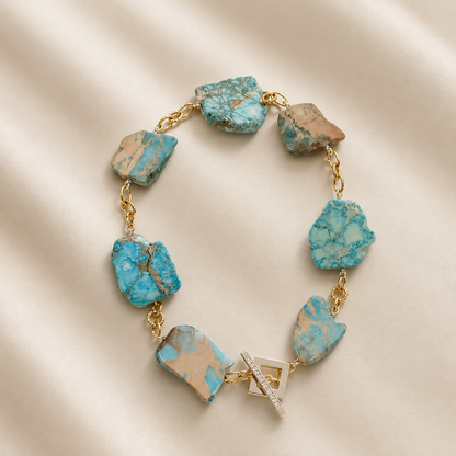Royal Ocean Halsband – Turkos imperial jasper i statement-design