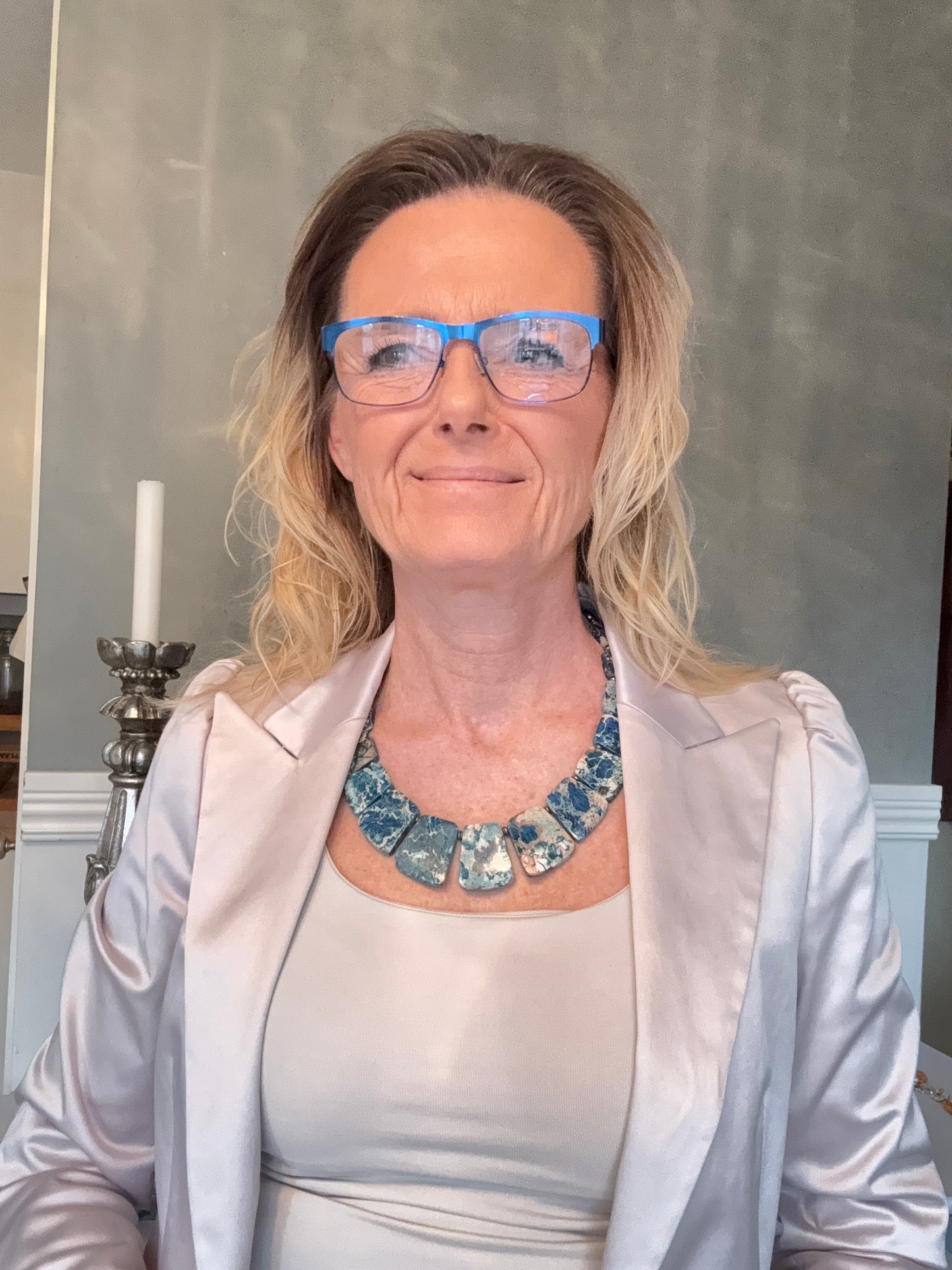 Blue Imperial Statement Halsband