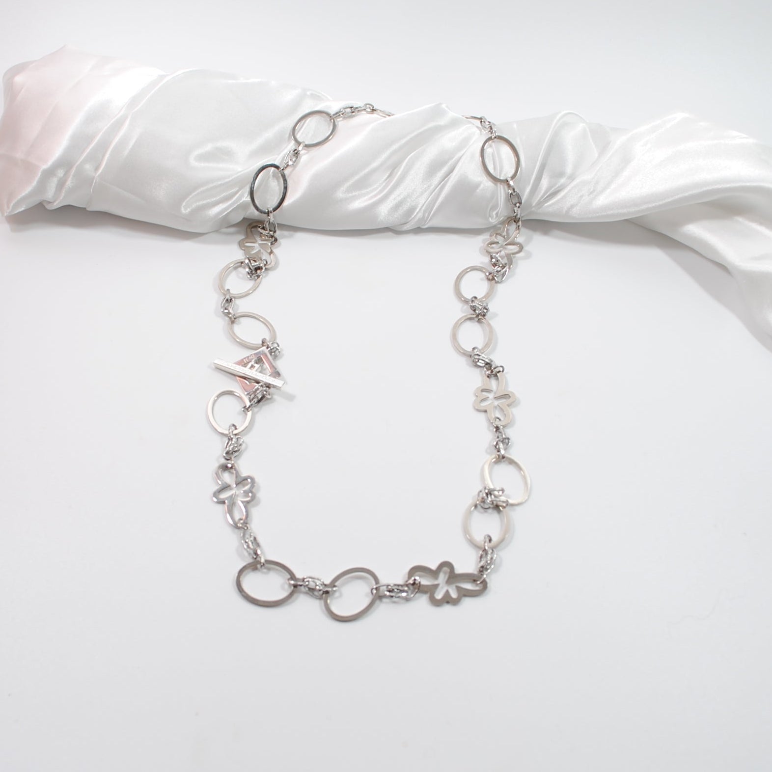 Pure Silver Långt Halsband Silver - Design by Brandeby unik design