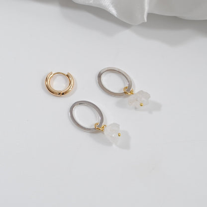 Påhäng - Örhänge Bergkristall Cirkel - Design by Brandeby