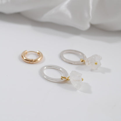 Påhäng - Örhänge Bergkristall Cirkel - Design by Brandeby