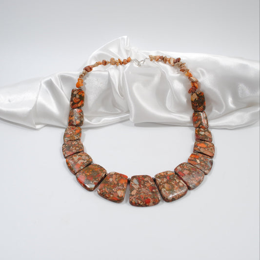 elegant exklusivt halsband imperial jasper halsband handgjort design by brandeby