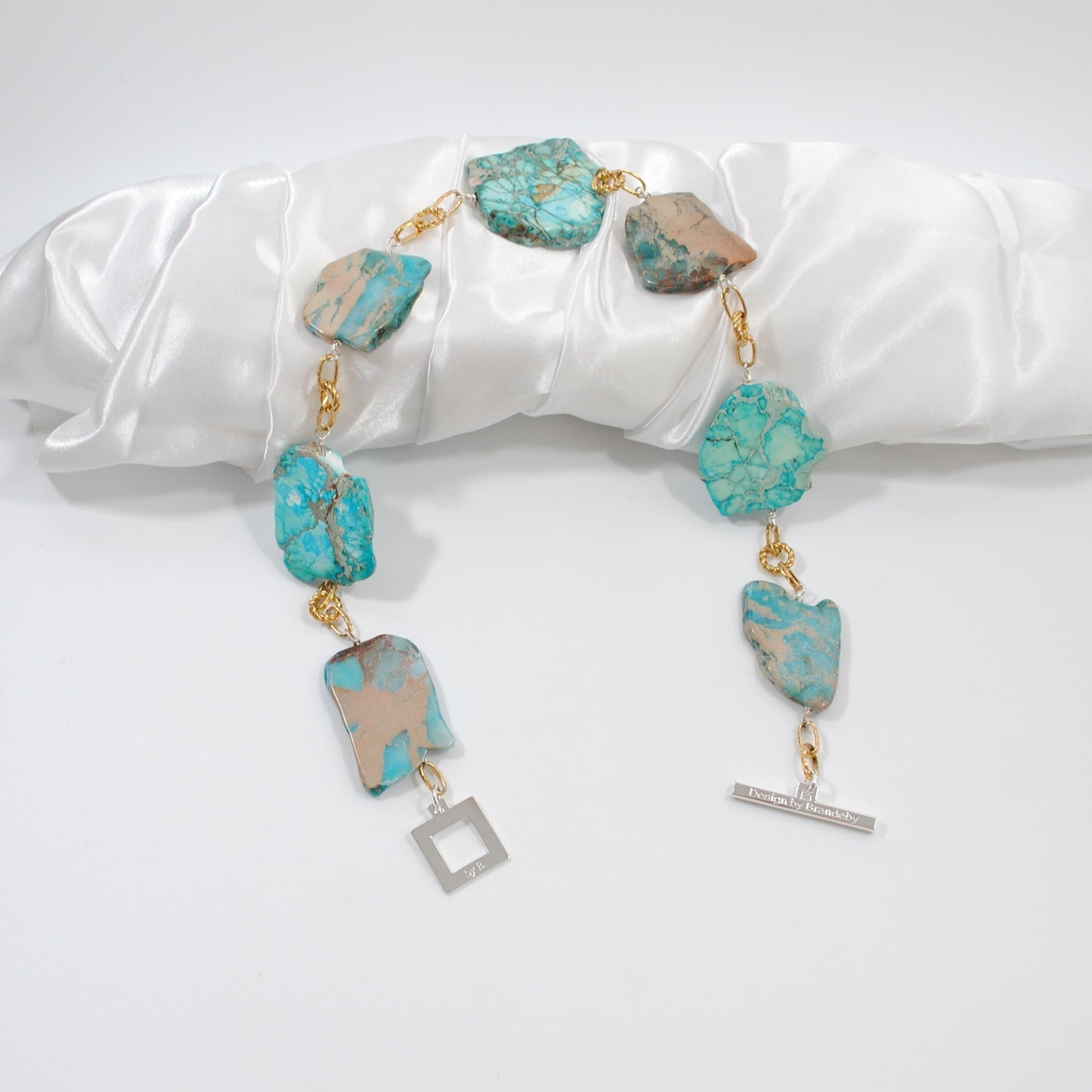 The Royal Ocean Halsband - Turkos Imperial Jasper | Design by Brandeby unik design svensk design