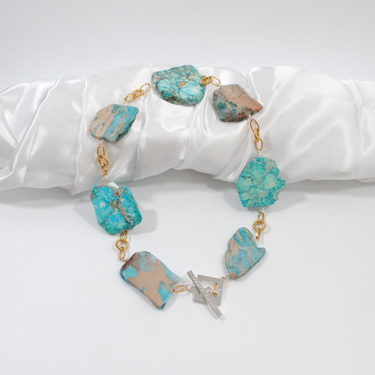 The Royal Ocean Halsband - Turkos Imperial Jasper | Design by Brandeby