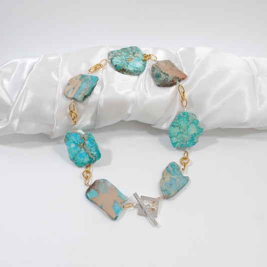 The Royal Ocean Halsband - Turkos Imperial Jasper | Design by Brandeby