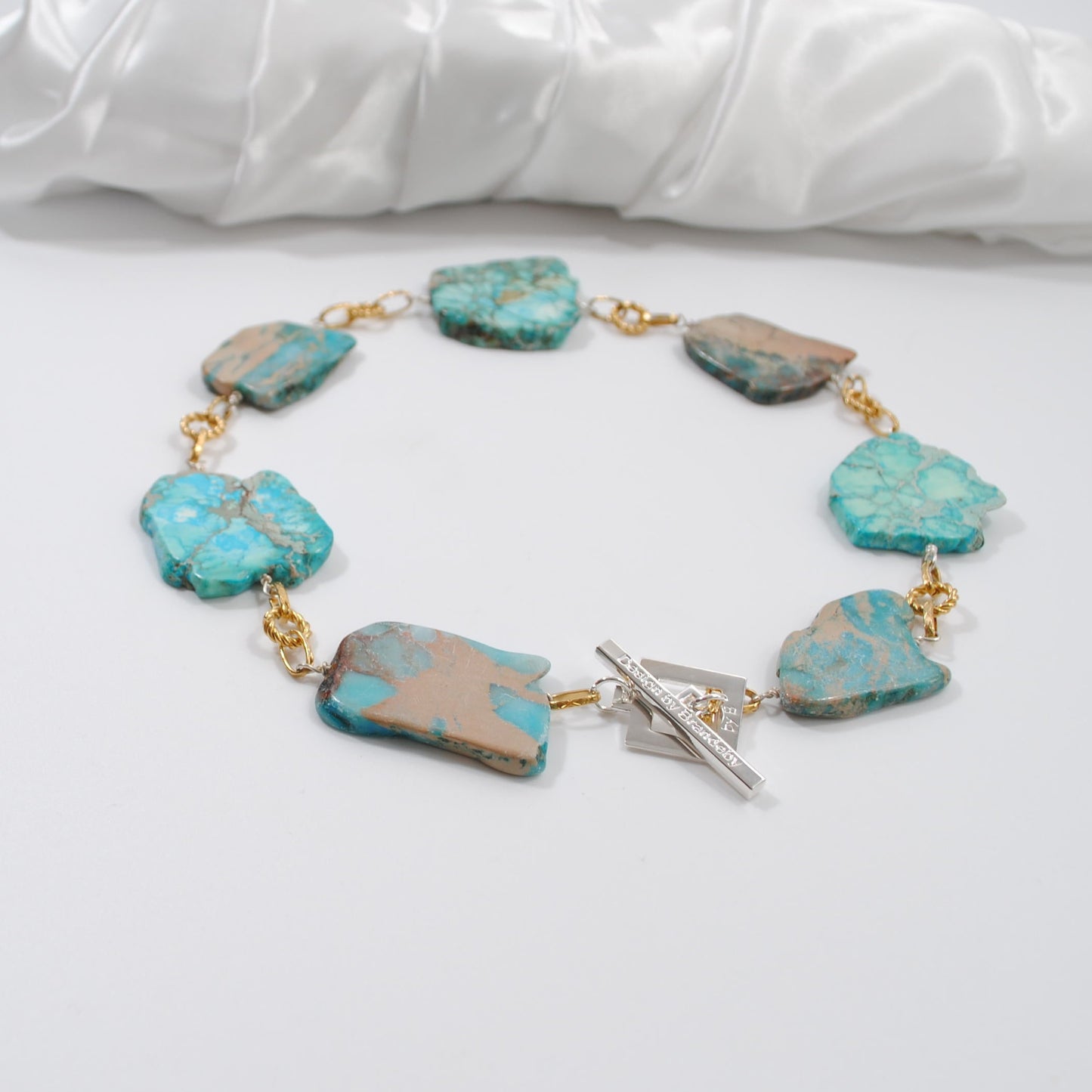 The Royal Ocean Halsband - Turkos Imperial Jasper | Design by Brandeby limited edition