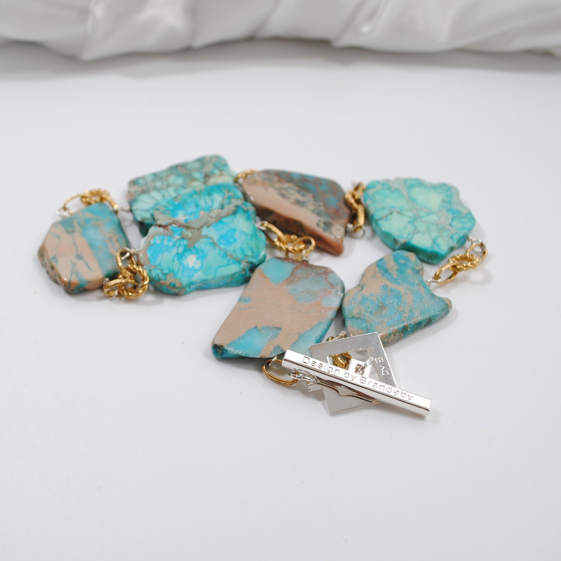 The Royal Ocean Halsband - Turkos Imperial Jasper | Design by Brandeby svensk design