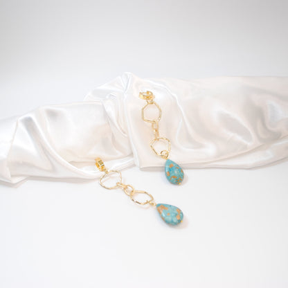 Blue Turquoise Örhängen - Design by Brandeby