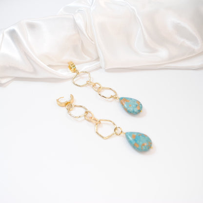 Blue Turquoise Örhängen - Design by Brandeby
