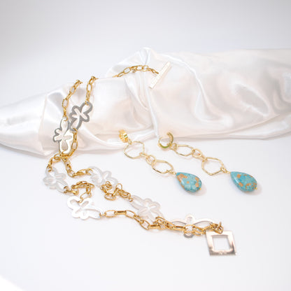 Blue Turquoise Örhängen - Design by Brandeby