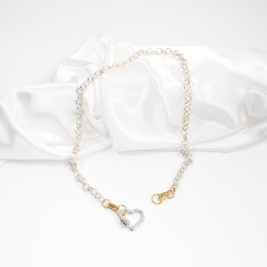 silver hjärta kort modell halsband silver kedja design by brandeby