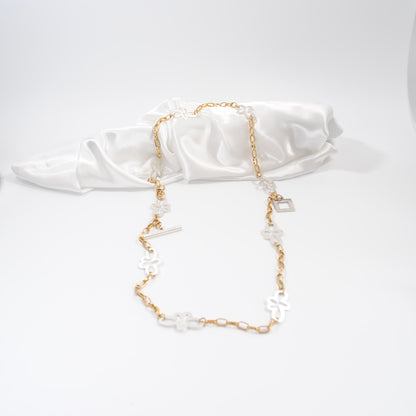 blommor långt eller kort halsband i guld och silver design by brandeby