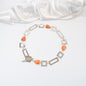 heart of orange halsband orange hjärta i äkta ädelsten design by brandeby