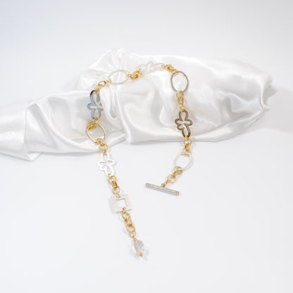 crystal halsband guld och silver design by brandeby
