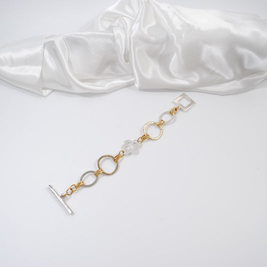 elegant armband i guld och silver handgjort design by brandeby