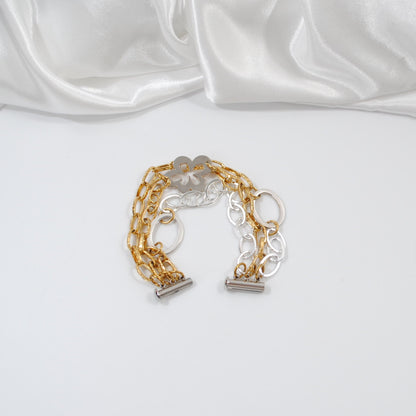 lyxigt elegant armband i silver och guld design by brandeby