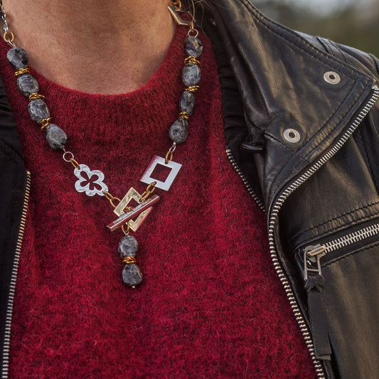 Statement Labradorit Halsband - Labradorit & guld