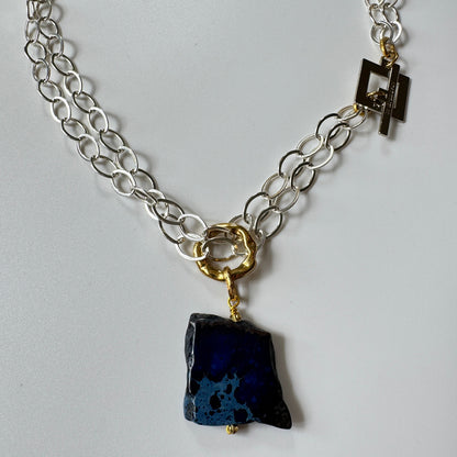 Classy Blue Imperial Halsband med Äkta Imperial Jasper | Design by Brandeby
