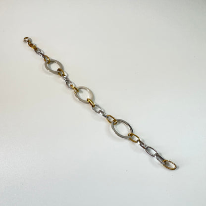 Infinity Circle Armband – Silver & Guld