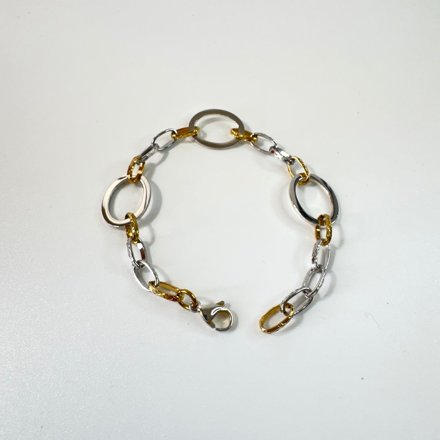 Infinity Circle Armband – Silver & Guld
