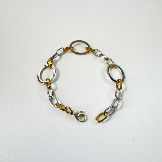 Infinity Circle Armband – Silver & Guld
