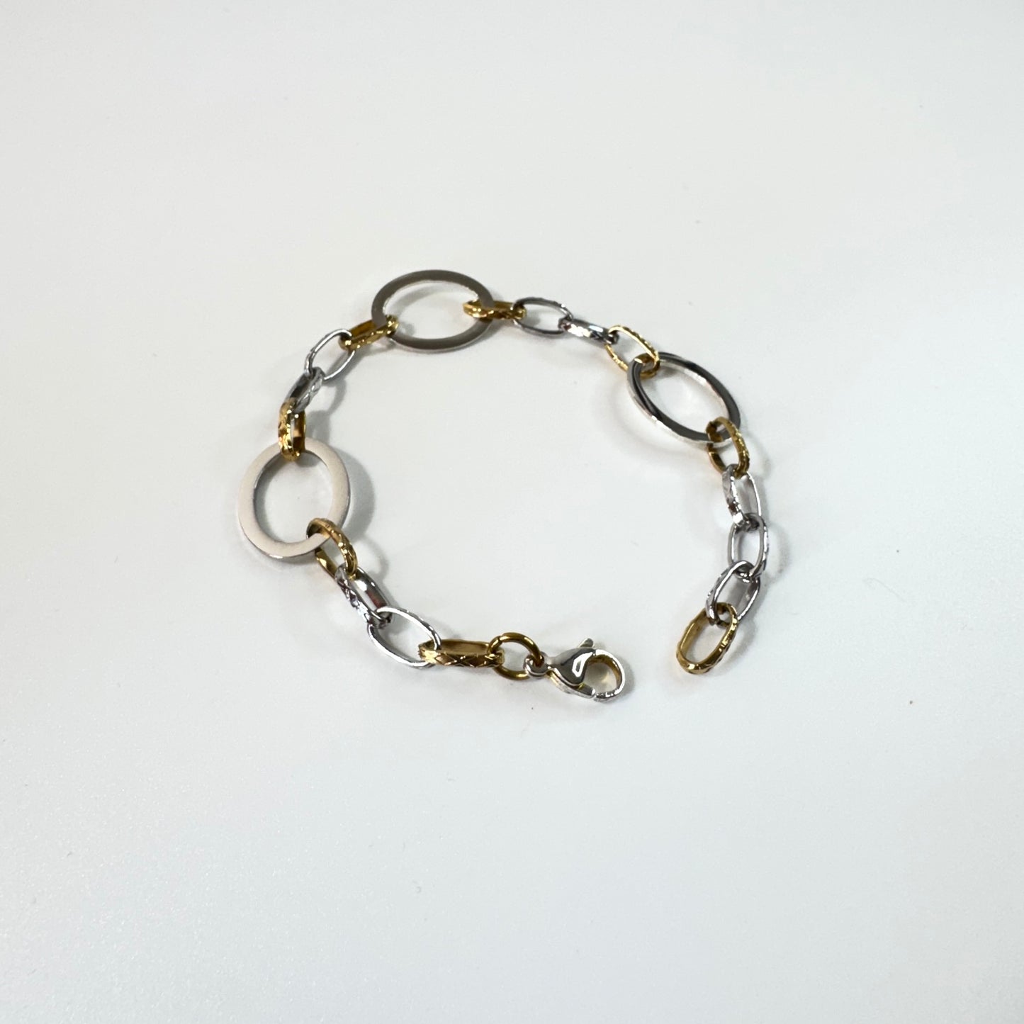 Infinity Circle Armband – Silver & Guld