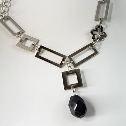Onyx Dream Halsband – Silver & Guld