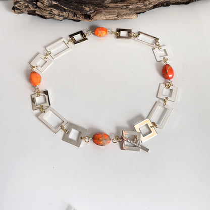 Luxery Orange Halsband Design by Brandeby