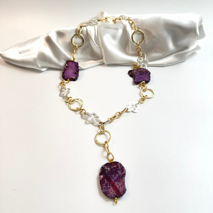 Purple Jasper Halsband