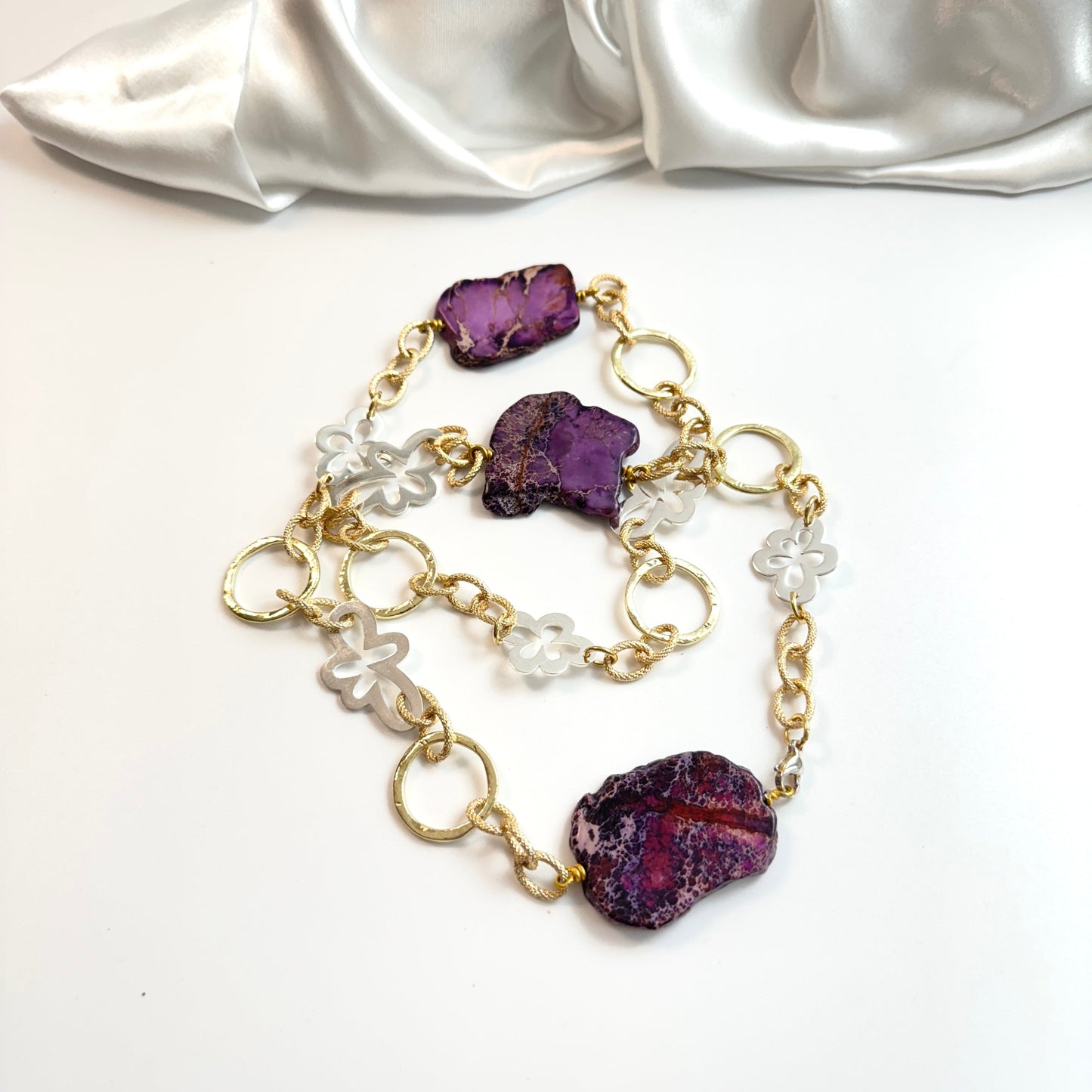 Purple Jasper Halsband